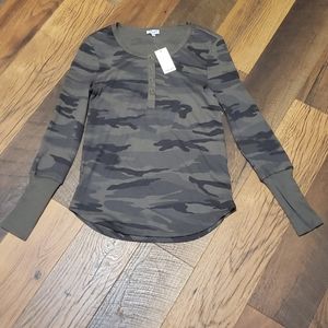 Splendid Kristen Fitted Thermal Henkey Knit Olive